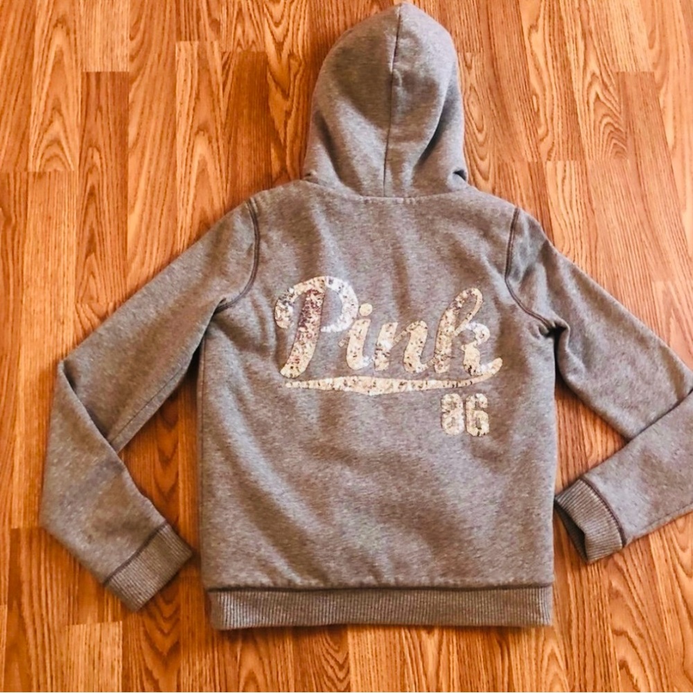 VS PINK Bling Faux Fur Coat